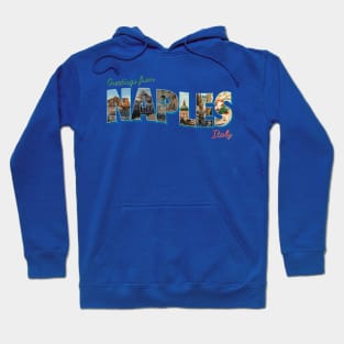 Greetings from Naples in Italy Vintage style retro souvenir Hoodie